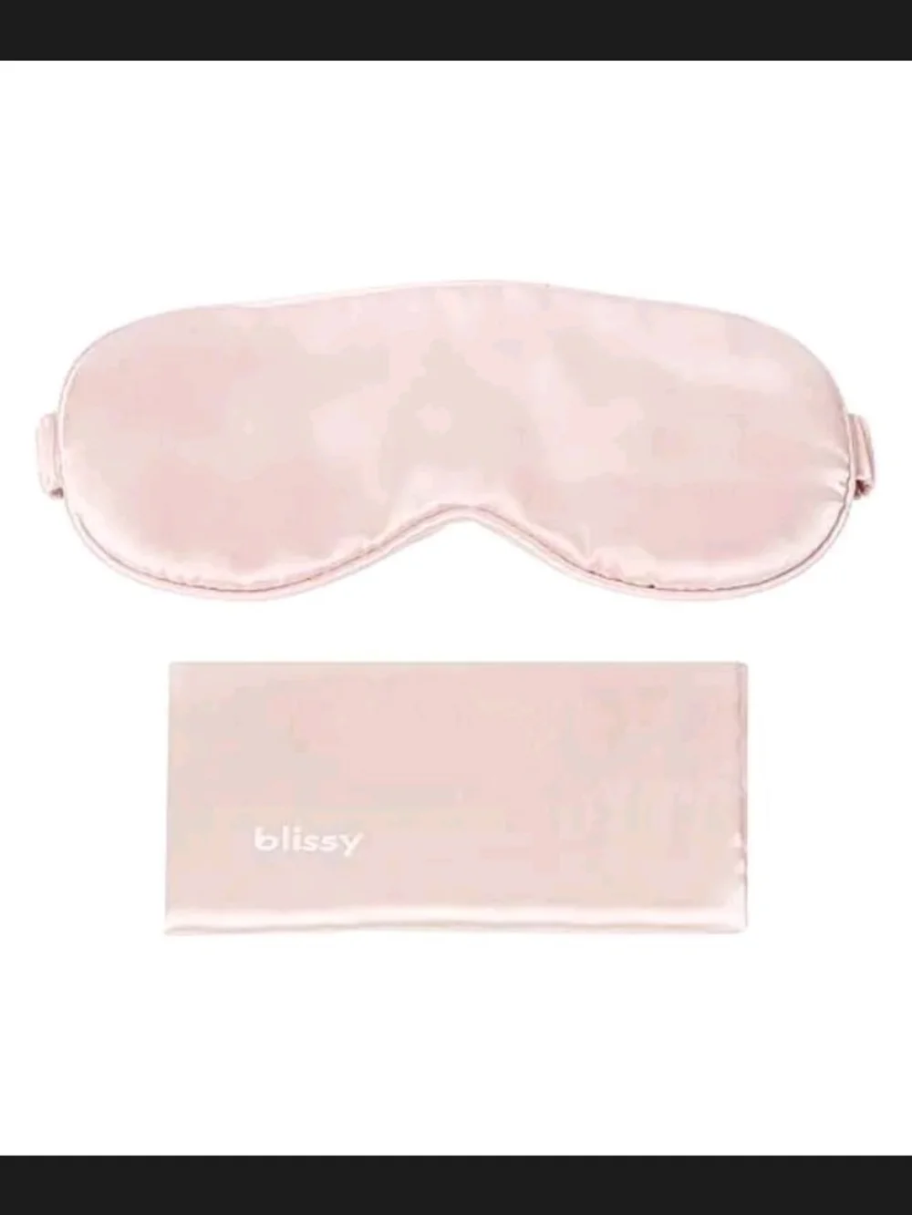 Bliss Pink Silk Sleep Mask with Matching Pouch